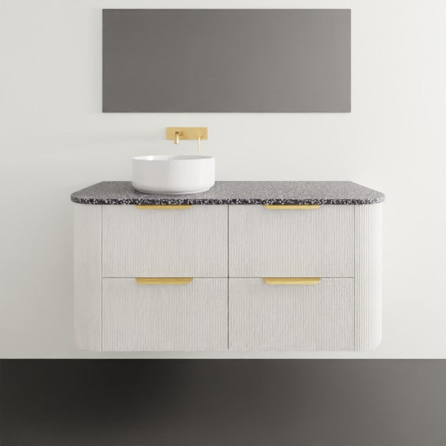 ADP Thirroul Wall Mounted Bathroom Vanity with Durasein Stone Top - Modern Space-Saving Design for Small Bathrooms & Powder Rooms