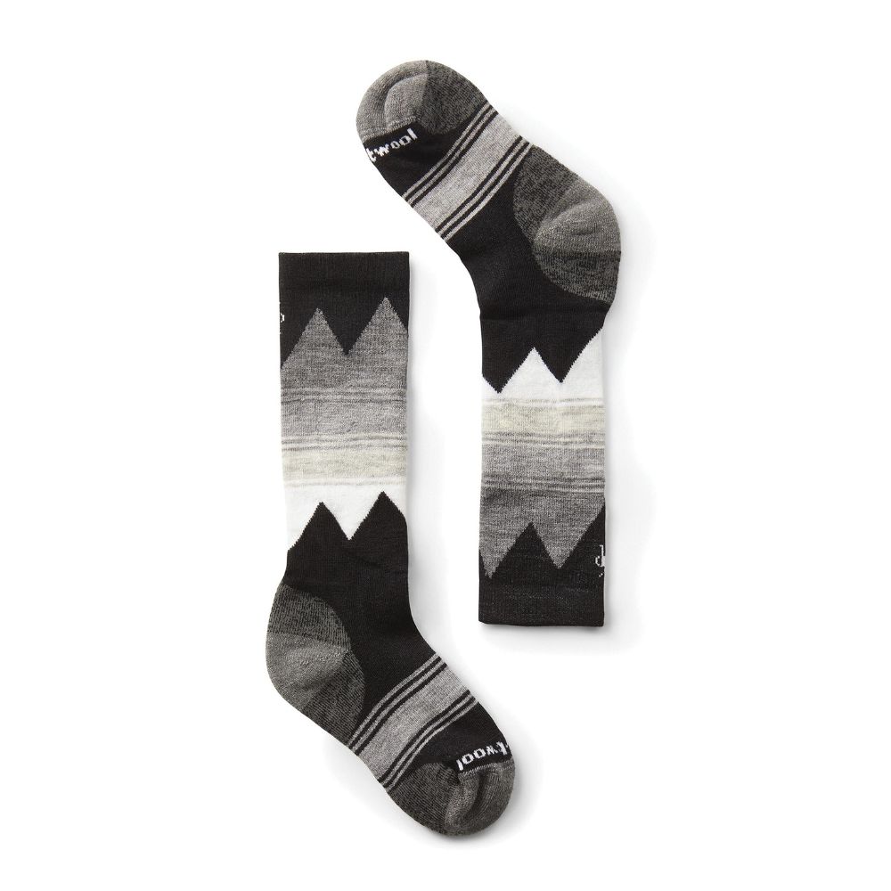 Smartwool Kids Ski Socks - Light Cushion Merino Wool Socks for Boys & Girls - Warm Winter Hiking & Snowboarding Socks - Black (Size 3-6) - Perfect for Ski Trips & Outdoor Adventures