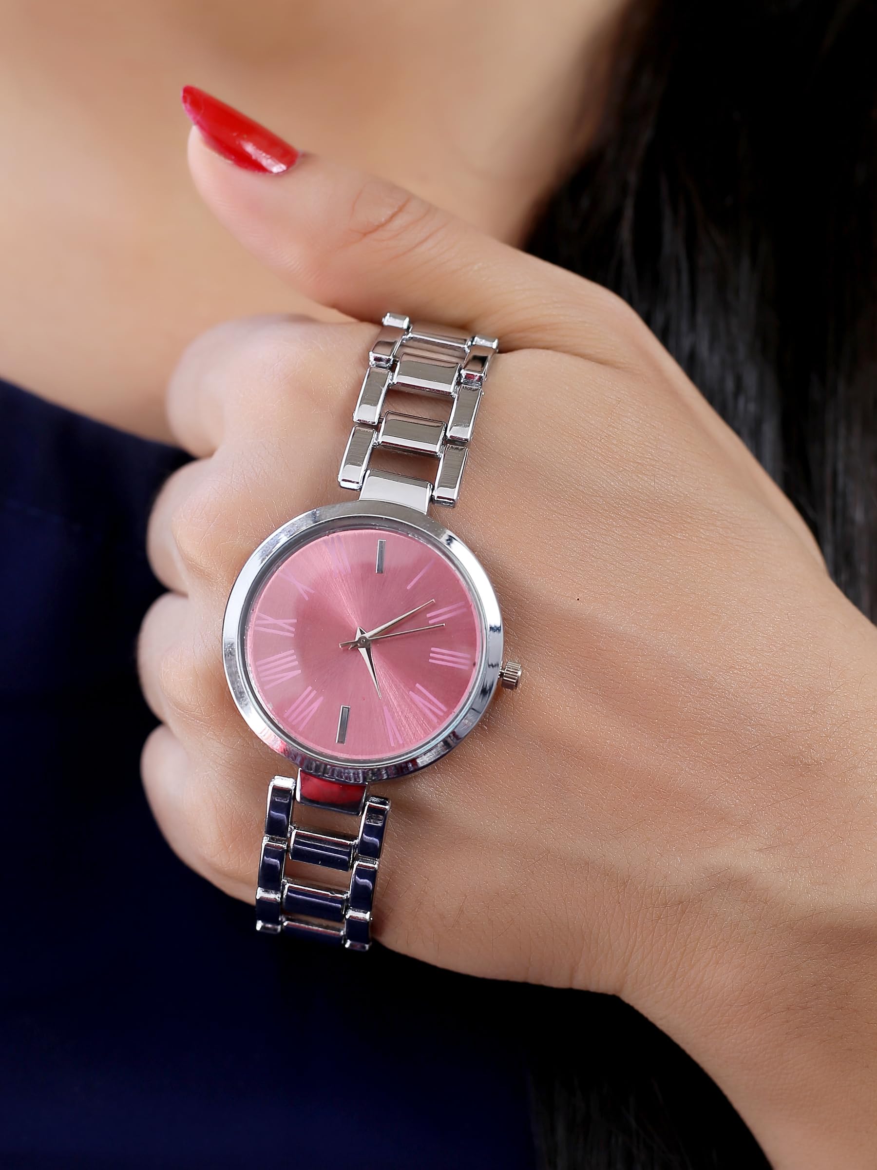 Elegant Women's & Girls' Watch (SR-925) AT-9251 - Stylish Silver-Tone Bracelet Watch with Rhinestone Accents - Perfect for Everyday Wear, Office, Parties & Special Occasions