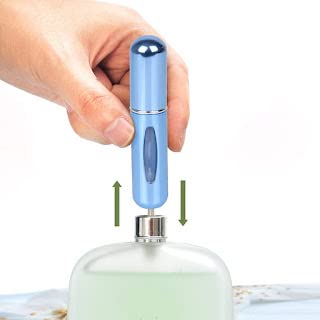 SSM Mart Refillable Travel Perfume Atomizer - 5ml Portable Perfume Spray Bottle for Women & Men | Compact Fragrance Container for Purse, Gym Bag & Airplane Travel | Leak-Proof Essential Oil Dispenser