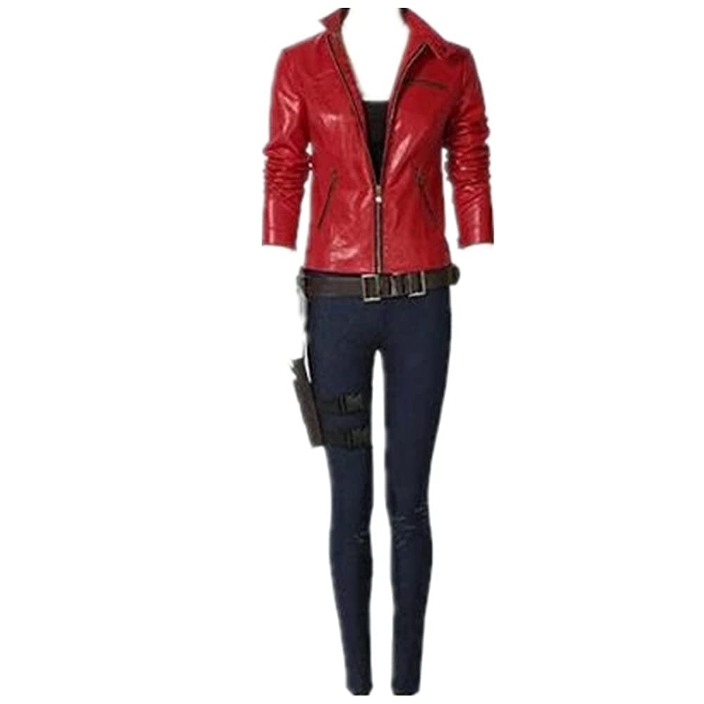Claire Redfield Cosplay Red Jacket - Resident Evil Costume for Adults | Halloween & Christmas Cosplay Outfit | Perfect for Conventions, Themed Parties & Gaming Events