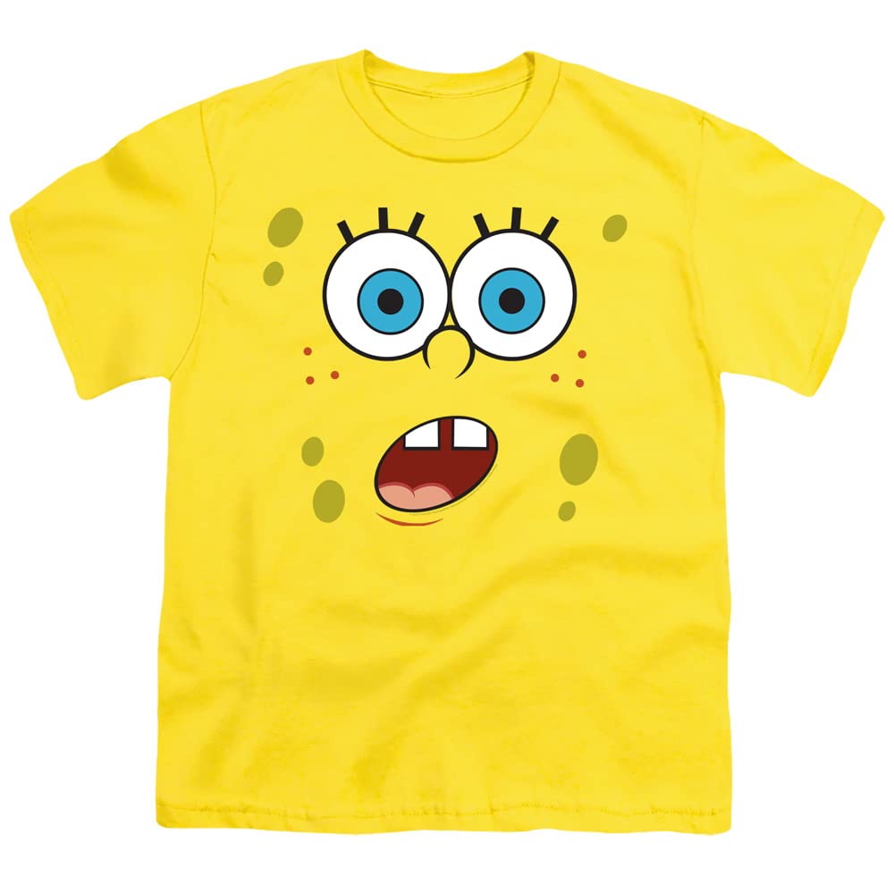 Popfunk Classic SpongeBob Surprise Face Graphic T-Shirt for Men & Women | Unisex Youth Tee | Casual Wear, Gifts for SpongeBob Fans