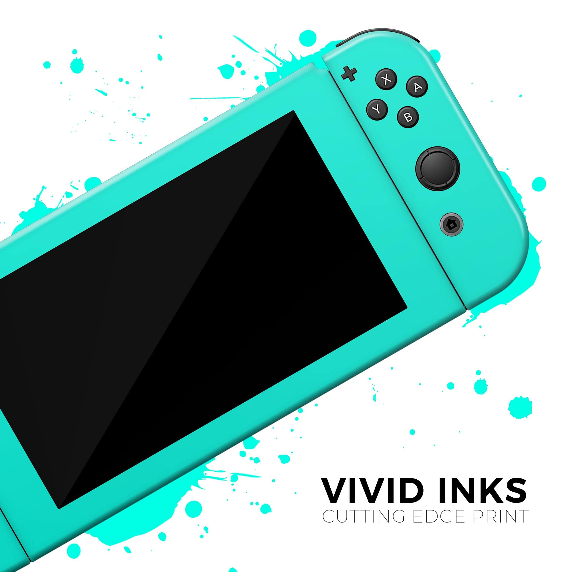 Nintendo Switch OLED Skin Decal - Removable Protective Vinyl Wrap Cover for Switch OLED Console - Scratch-Resistant, Mint Green - Perfect for Gaming, Travel & Console Protection