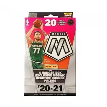 2020-21 Panini Mosaic Basketball Trading Cards Hanger Box - NBA Collectibles for Sports Fans & Card Collectors - Perfect for Gifts, Investments, and Display Collections