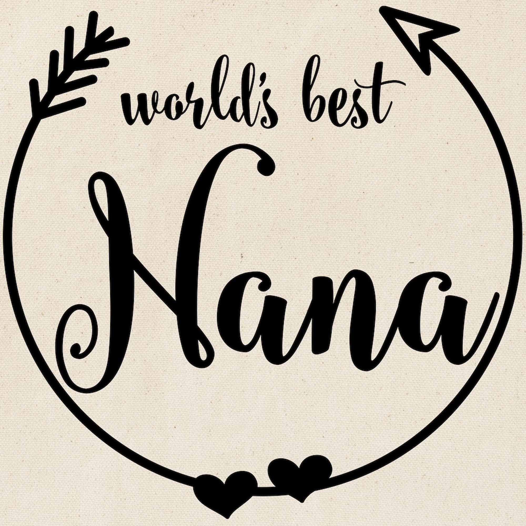 World's Best Nana Natural Canvas Tote Bag - Reusable Grocery Shopping Bag for Women, Eco-Friendly Cotton Market Tote Perfect for Groceries, Beach, Work & Daily Use