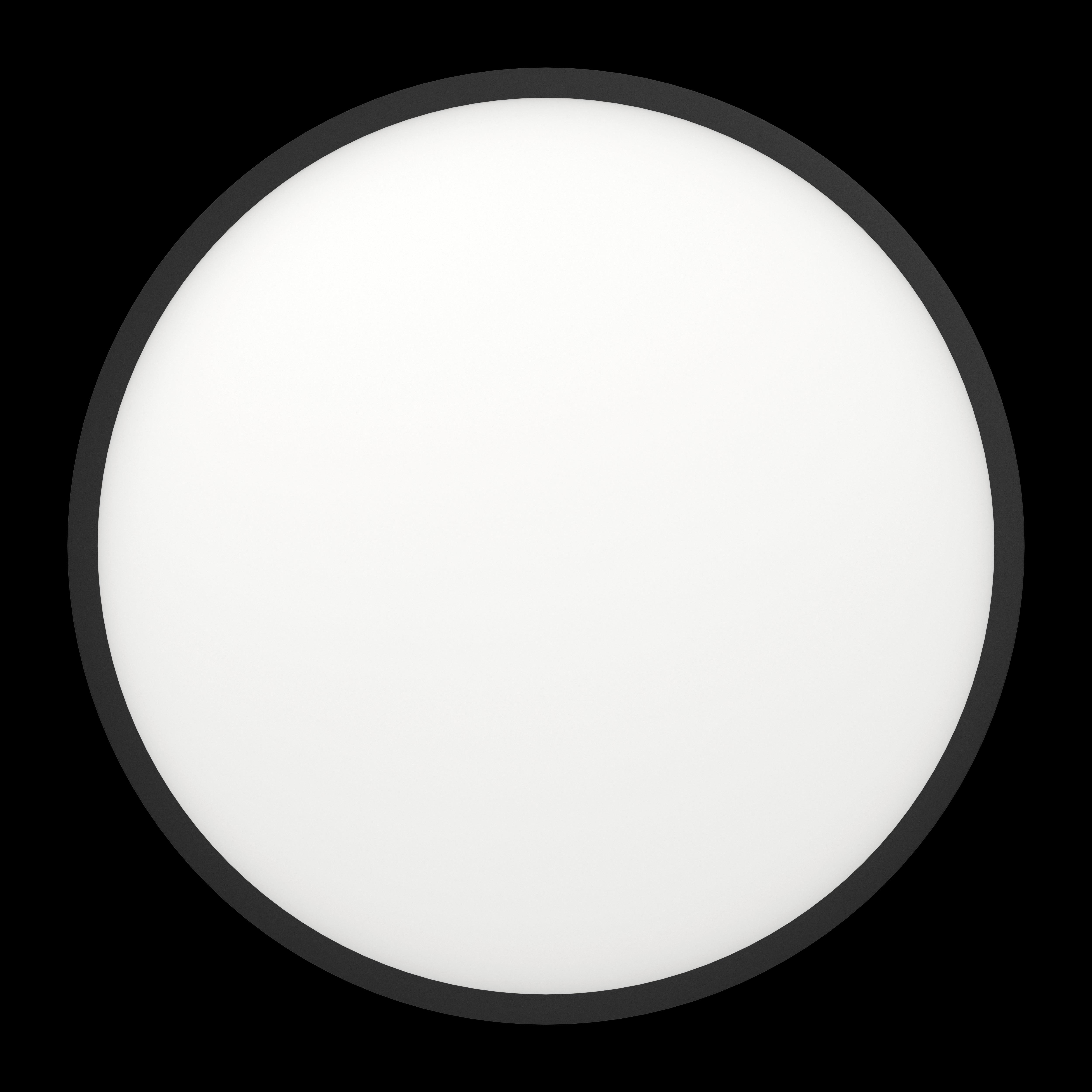 Eglo Connect Sarsina Z Smart LED Black Round Ceiling Flush Mount Light 60cm - Modern Smart Home Lighting for Living Room, Bedroom & Kitchen