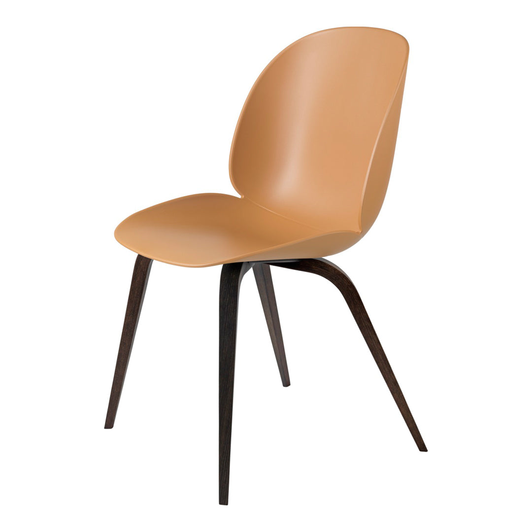 Modern Beetle Dining Chair with Solid Wood Base - Unupholstered Minimalist Design for Kitchen, Dining Room & Home Office