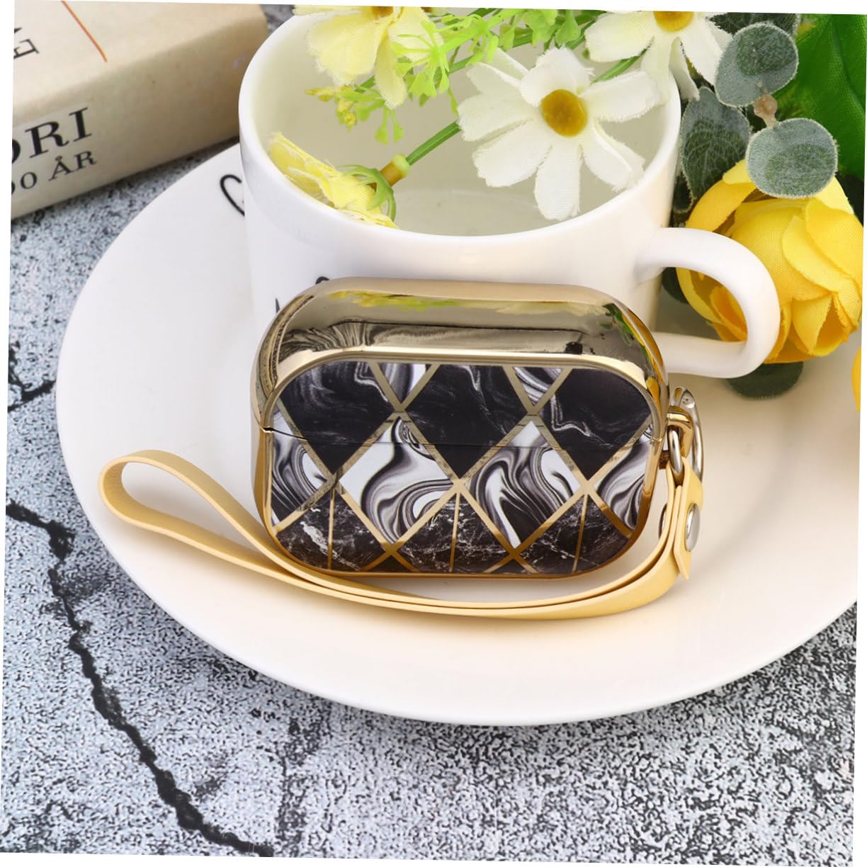 Jojofuny Protective Headset Case - Anti-Fall Electroplated Cover for Earphones & Charging Case | Travel, Gym & Daily Storage Solution