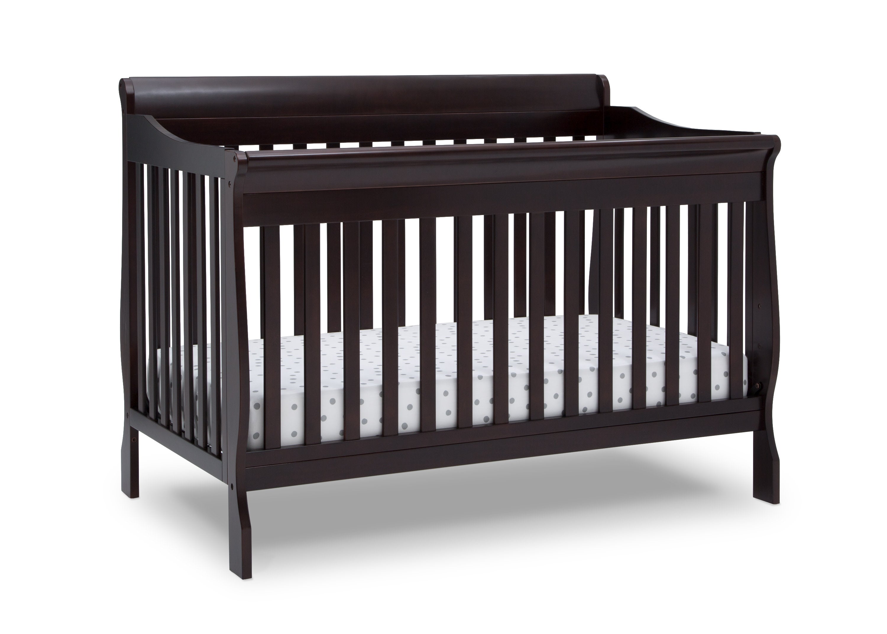 6-in-1 Convertible Baby Crib with Toddler Bed Conversion - Canton White Nursery Furniture for Newborn to Teen - Perfect for Small Spaces & Modern Nurseries