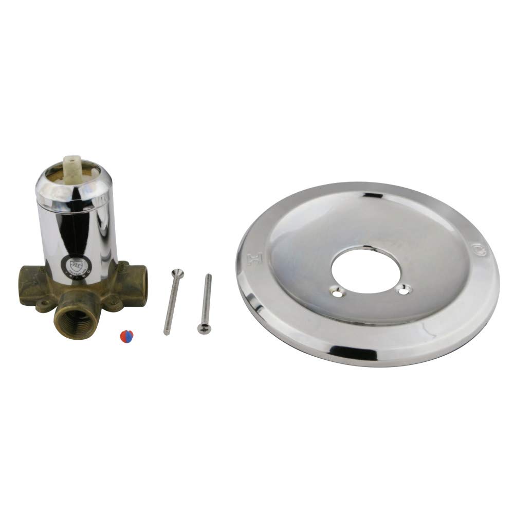 Kingston Brass KS511C Polished Chrome Tub and Shower Valve Trim Kit - No Handle Included | Perfect for Bathroom Renovations & Modern Shower Installations