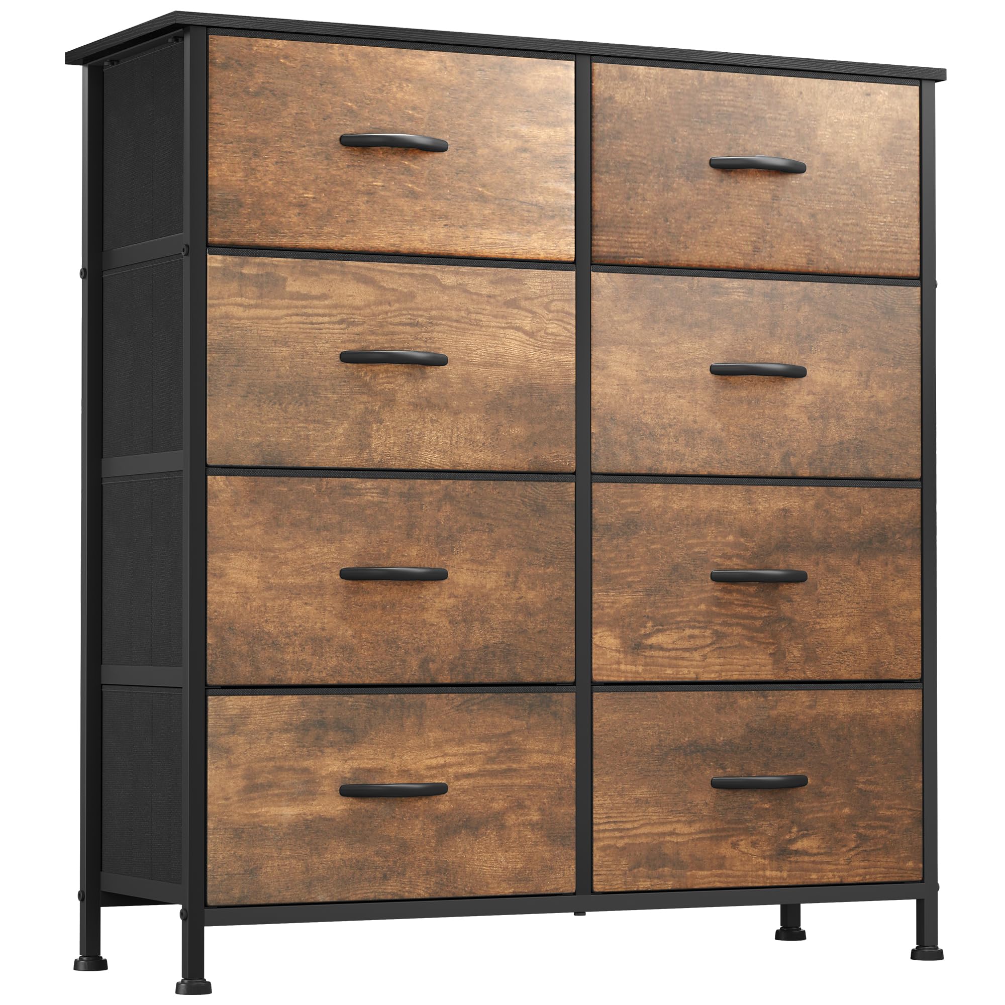 YITAHOME 8-Drawer Fabric Dresser - Tall Storage Tower for Bedroom, Closet & Living Room | Rustic Chest of Drawers with Organizer | Perfect for Small Spaces, Dorm Rooms & Apartment Storage Solutions