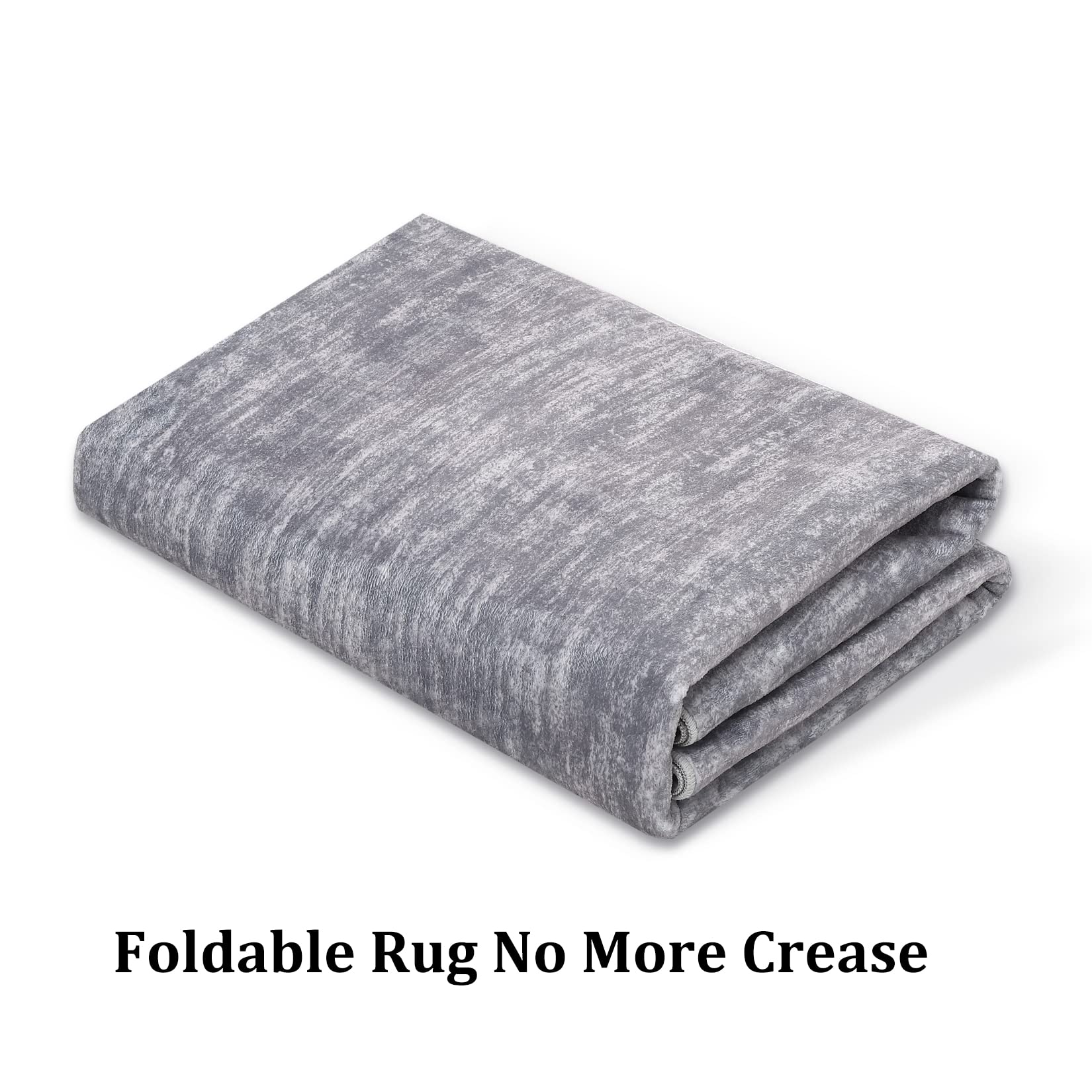 8x10 Washable Non-Slip Low Pile Modern Solid Area Rug - Grey Contemporary Living Room Carpet for Bedroom, Home Decor | Perfect for Boho Style Spaces & High-Traffic Areas