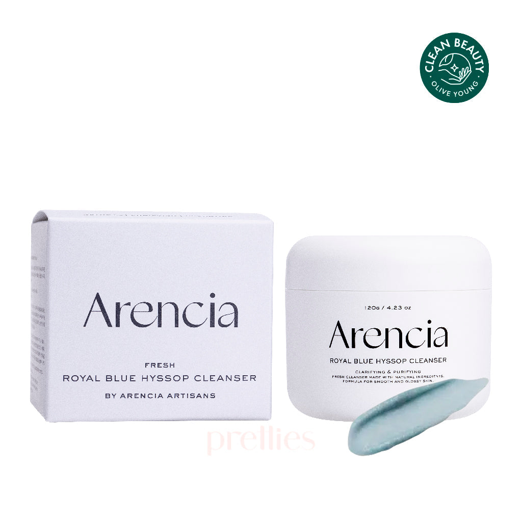 Arencia Blue Hyssop Facial Cleanser 120g - Gentle Deep Cleansing for Acne-Prone & Sensitive Skin | Daily Skincare Routine & Travel Essential