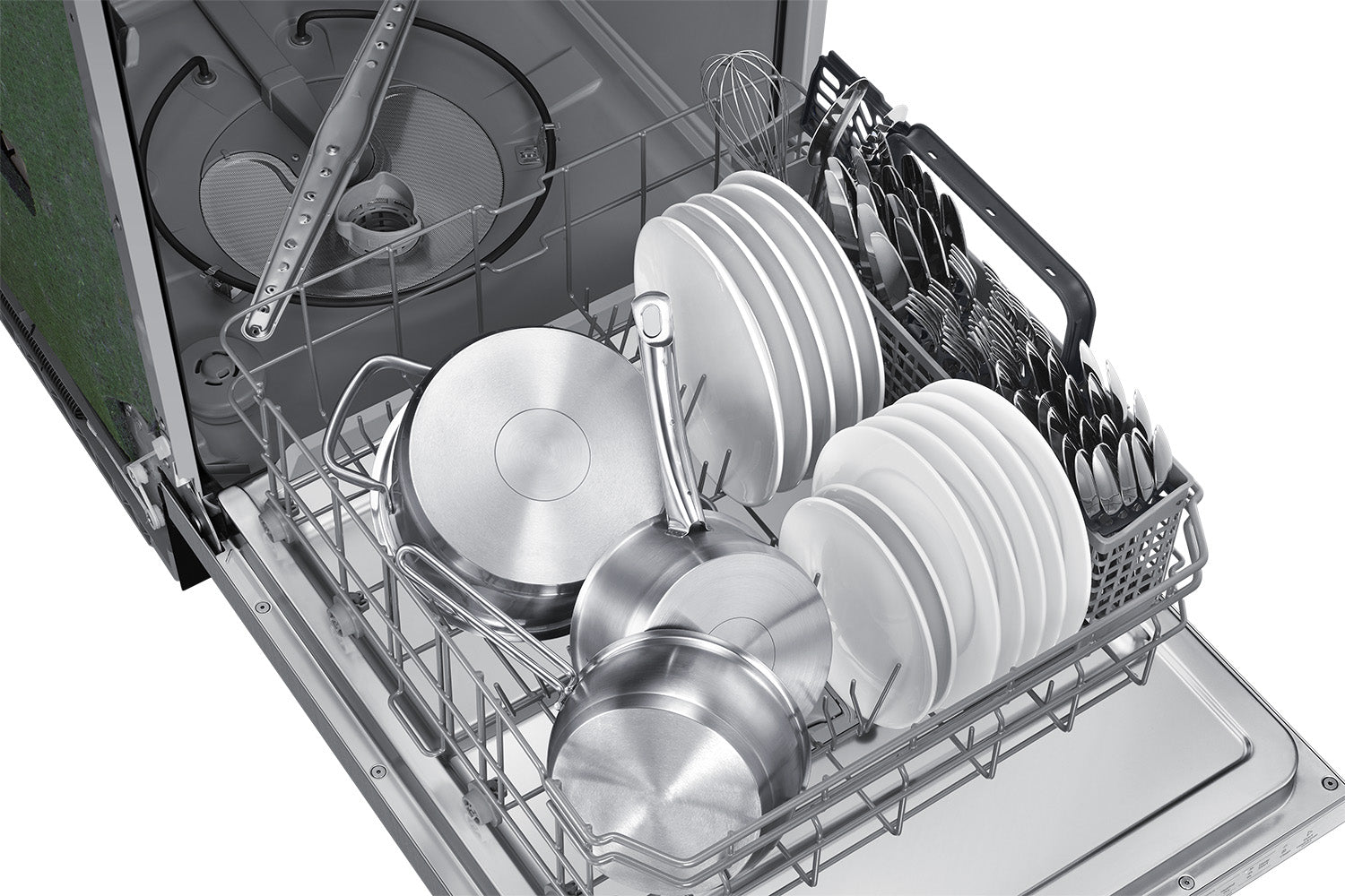 Samsung DW80CG4051SRAA Stainless Steel Dishwasher with 3rd Rack - Quiet 44 dBA, Energy Star Certified for Large Families & Busy Kitchens
