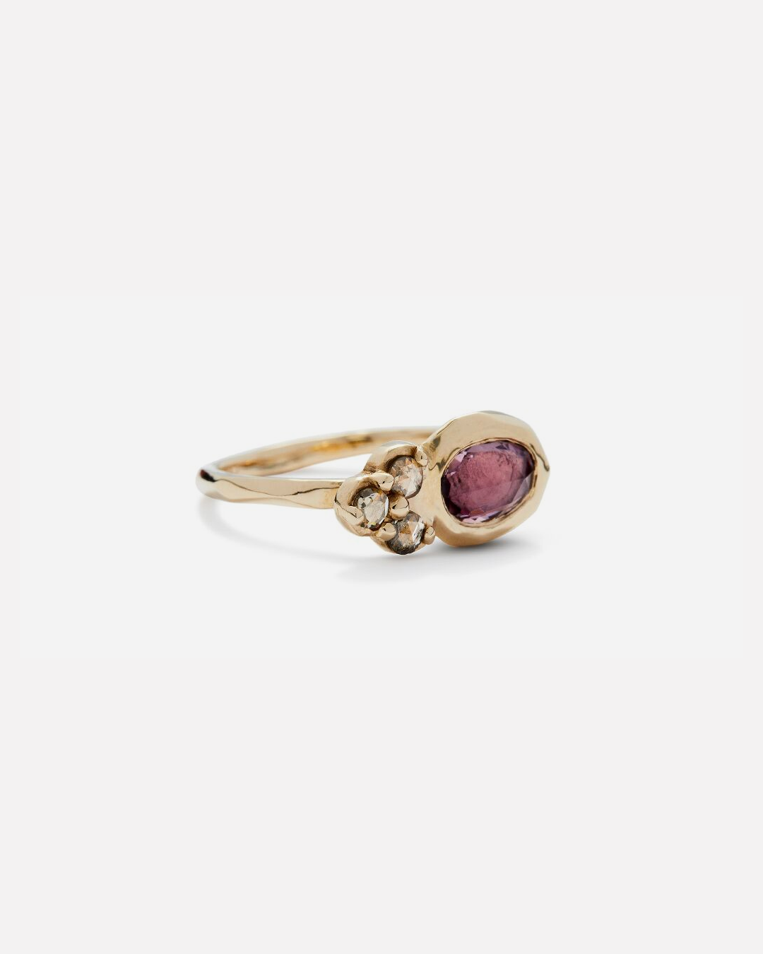Pebble Ring with Genuine Pink Sapphire - Elegant Freedom Design for Women | Perfect for Engagement, Anniversary & Everyday Wear