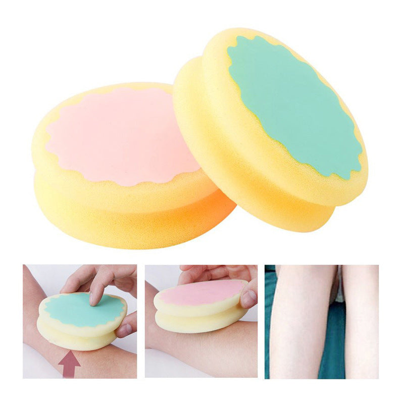 Painless Hair Removal Sponge - Magical Depilation Soft Pad for Smooth Skin, Effective Hair Remover Beauty Tool for Face & Body - Perfect for At-Home Skincare & Travel Use
