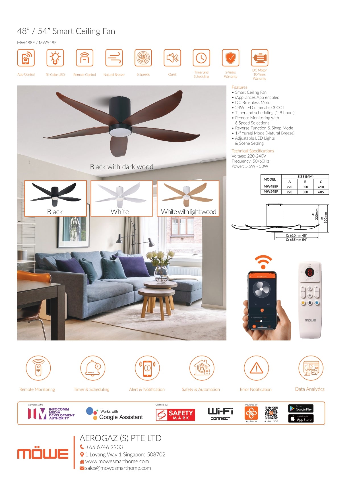MW930F Smart Corner Fan 16