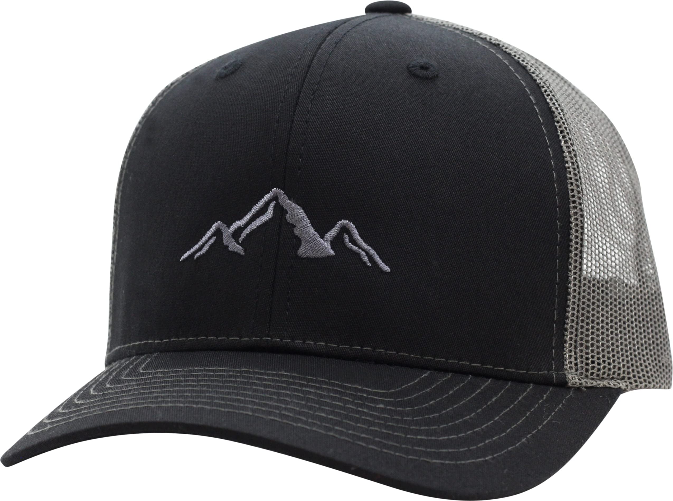 LINDO Trucker Hat with Mountains Design - Stylish Adjustable Baseball Cap for Men & Women - Perfect for Outdoor Hiking, Camping, and Road Trips