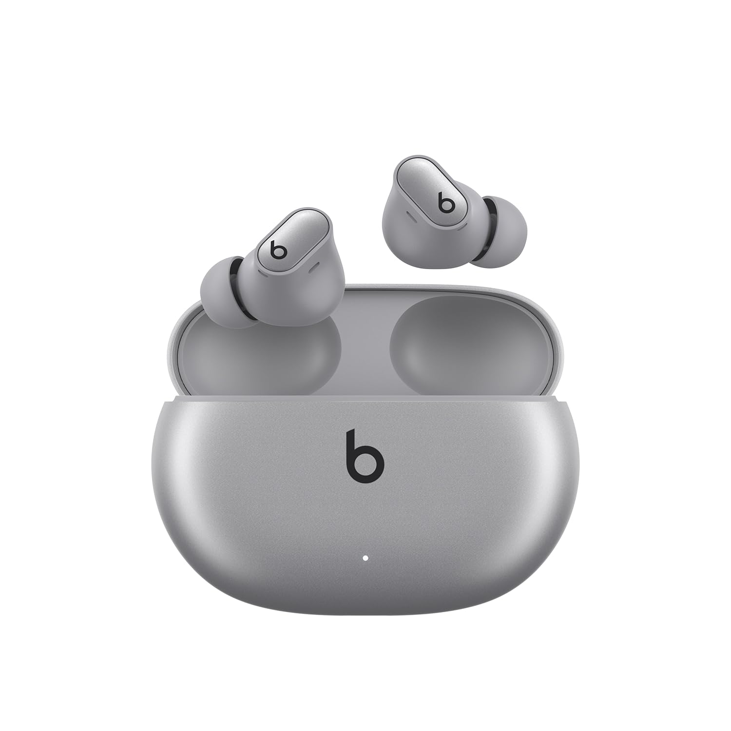 Beats Studio Buds+ (2023) - Premium Wireless Noise Cancelling Earbuds with Spatial Audio | Enhanced Apple & Android Compatibility | Built-in Mic & Sweat-Resistant Design | Cosmic Silver | Perfect for Workouts, Commuting & Travel