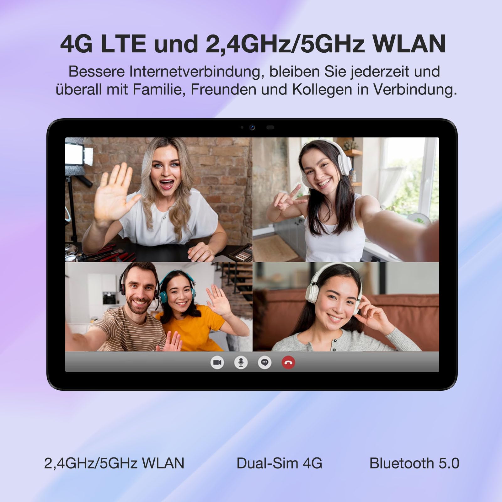 DOOGEE T10 PRO 10 Inch Android 14 Tablet - 15GB RAM 256GB ROM (Expandable to 1TB), 8580mAh Battery, Octa-Core Processor, 13MP Camera - 4G Dual SIM Tablet with 5G WiFi, GPS & TÜV Certified - Includes Stylus & Leather Business Case - Perfect for Gaming, Work & Travel