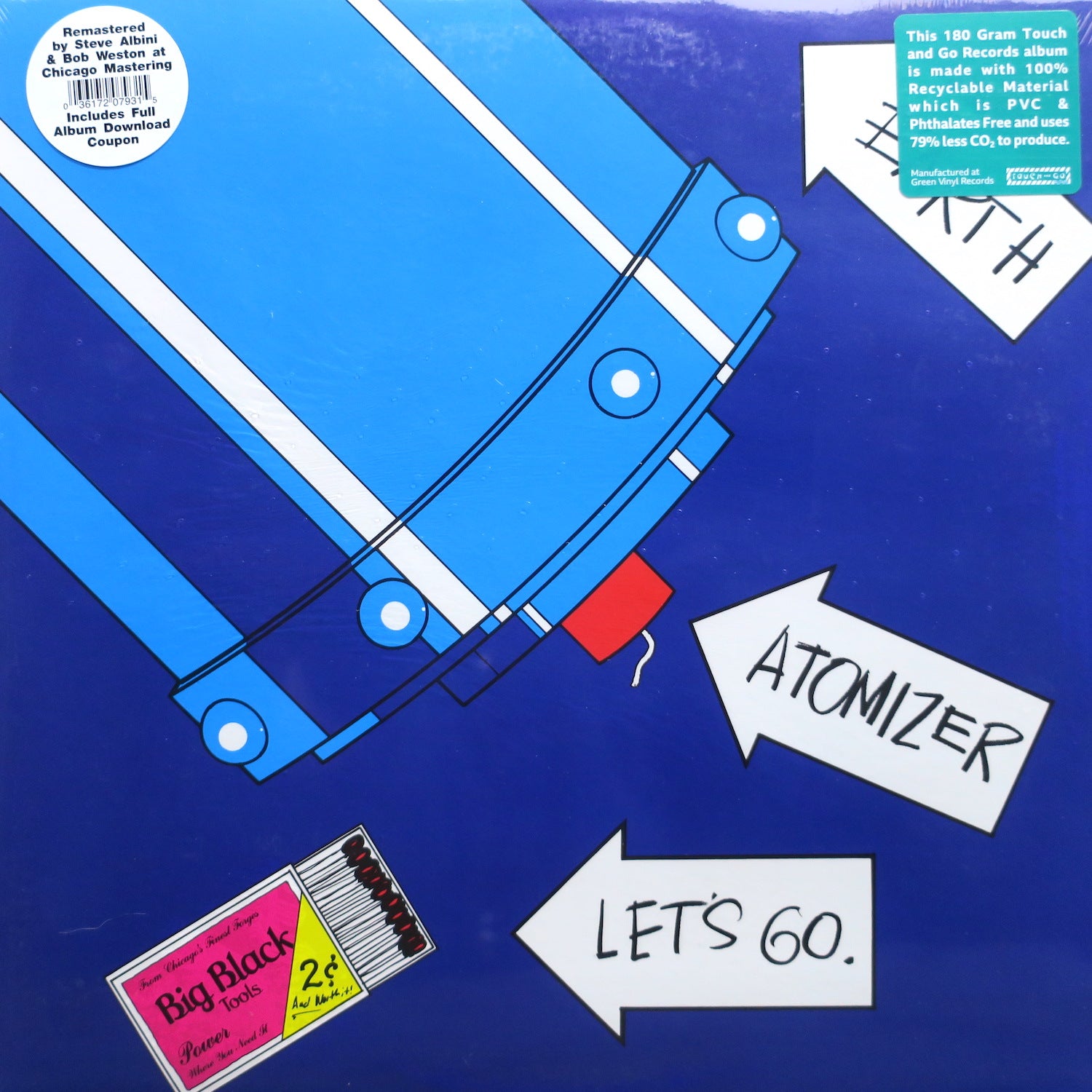 BIG BLACK 'Atomizer' Vinyl LP Record - Punk Rock Music Album for Collectors & Music Lovers - Perfect for Home Listening, Gifts & Vinyl Collections