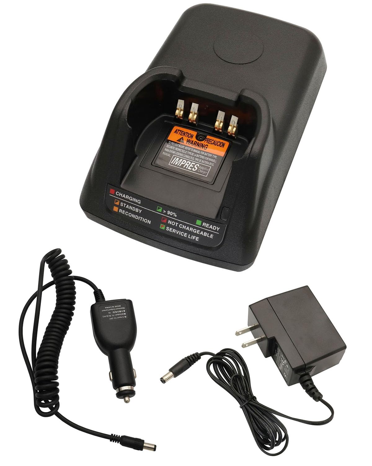 12V/24V Rapid Car Charger for Motorola APX6000/7000/8000 Radios - Fast Desk Charging for APX6000XE, APX7000XE, APX8000XE, PMNN4486, PMNN4486A, PMMN4403 (Non-IMPRES) - Perfect for Police, Firefighters & Emergency Responders On-The-Go