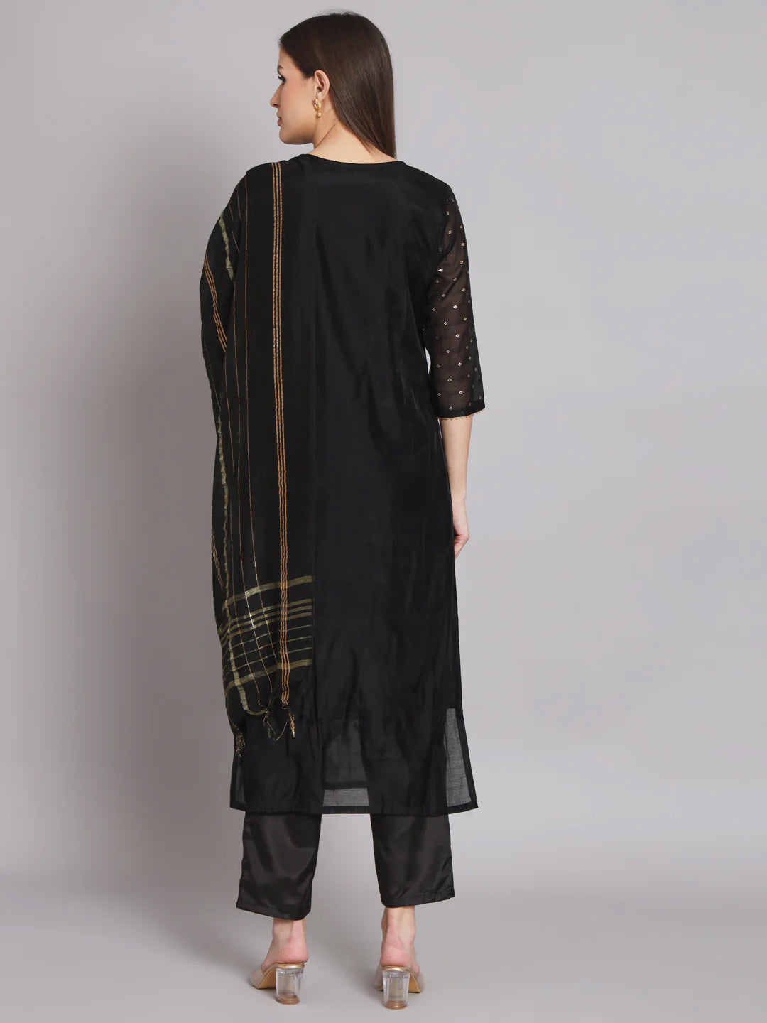 Trendy Black Embroidered Pant Suit for Kids - Stylish Elementary School Outfit for Parties & Special Occasions