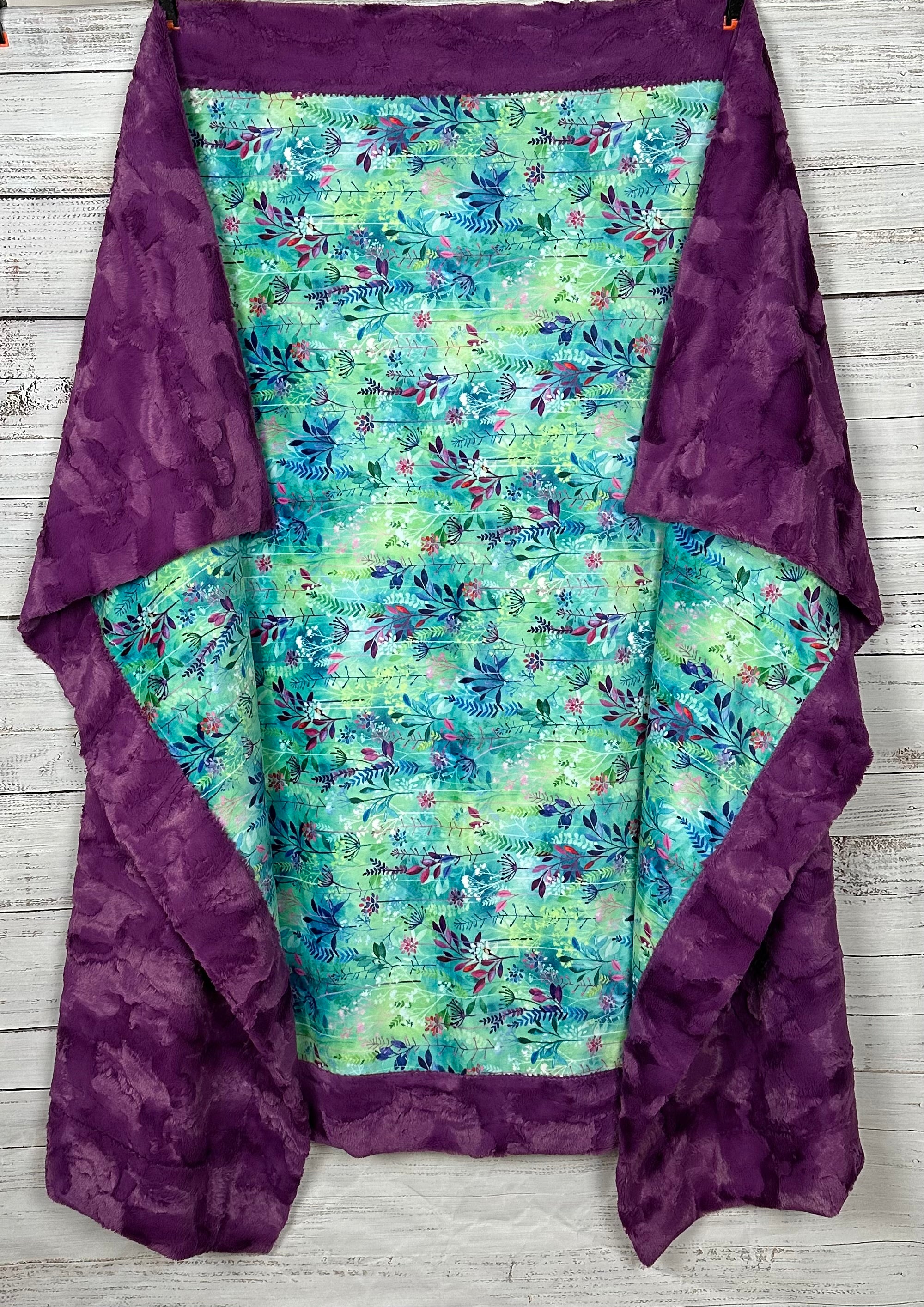 Premium Hummingbird Floral Design Soft Minky Blanket for Adults - 55