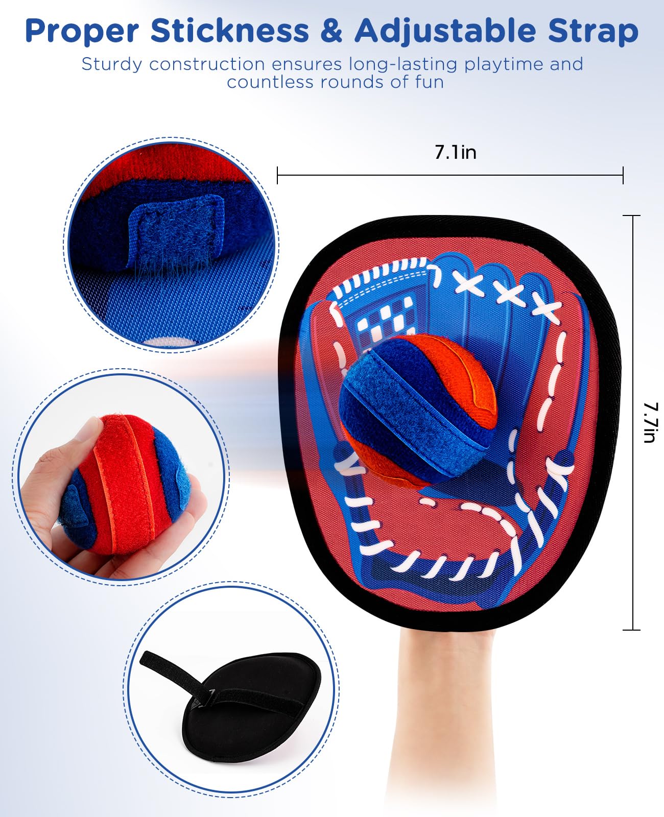 **Aywewii Toss and Catch Ball Set - Outdoor Beach & Pool Toys for Kids, Baseball Catch Game for Toddlers - Fun Birthday Gifts for 3,4,5 Year Old Boys & Girls - Perfect for Easter Basket Stuffers, Backyard Play & Summer Activities**