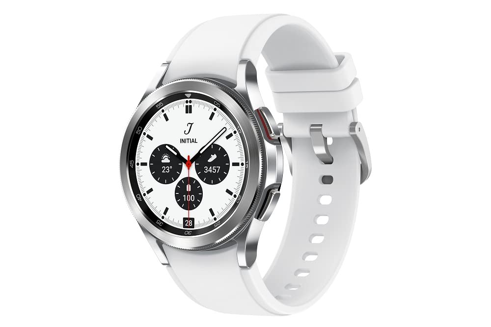 SAMSUNG Galaxy Watch 4 Classic 46mm Smartwatch with ECG Monitor, Fitness & Sleep Tracker, GPS, Fall Detection, Bluetooth - US Version (Silver) | Perfect for Running, Workouts & Health Monitoring