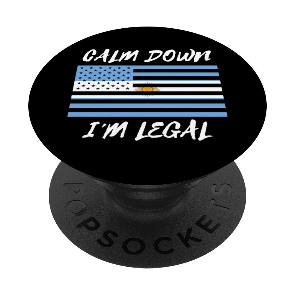 Funny Legal Immigrant PopSockets PopGrip - Swappable Phone Grip for iPhone, Samsung & Tablets | Argentina America Design | Perfect for Travel, Commuting & Daily Use