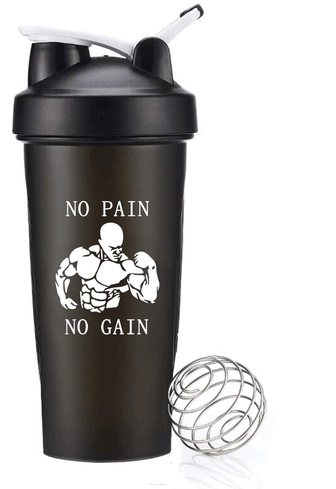Premium CZHEZEE Protein Shaker Bottle with Mixing Brush & Secure Clip - Perfect for Gym, Workouts & Post-Exercise Recovery