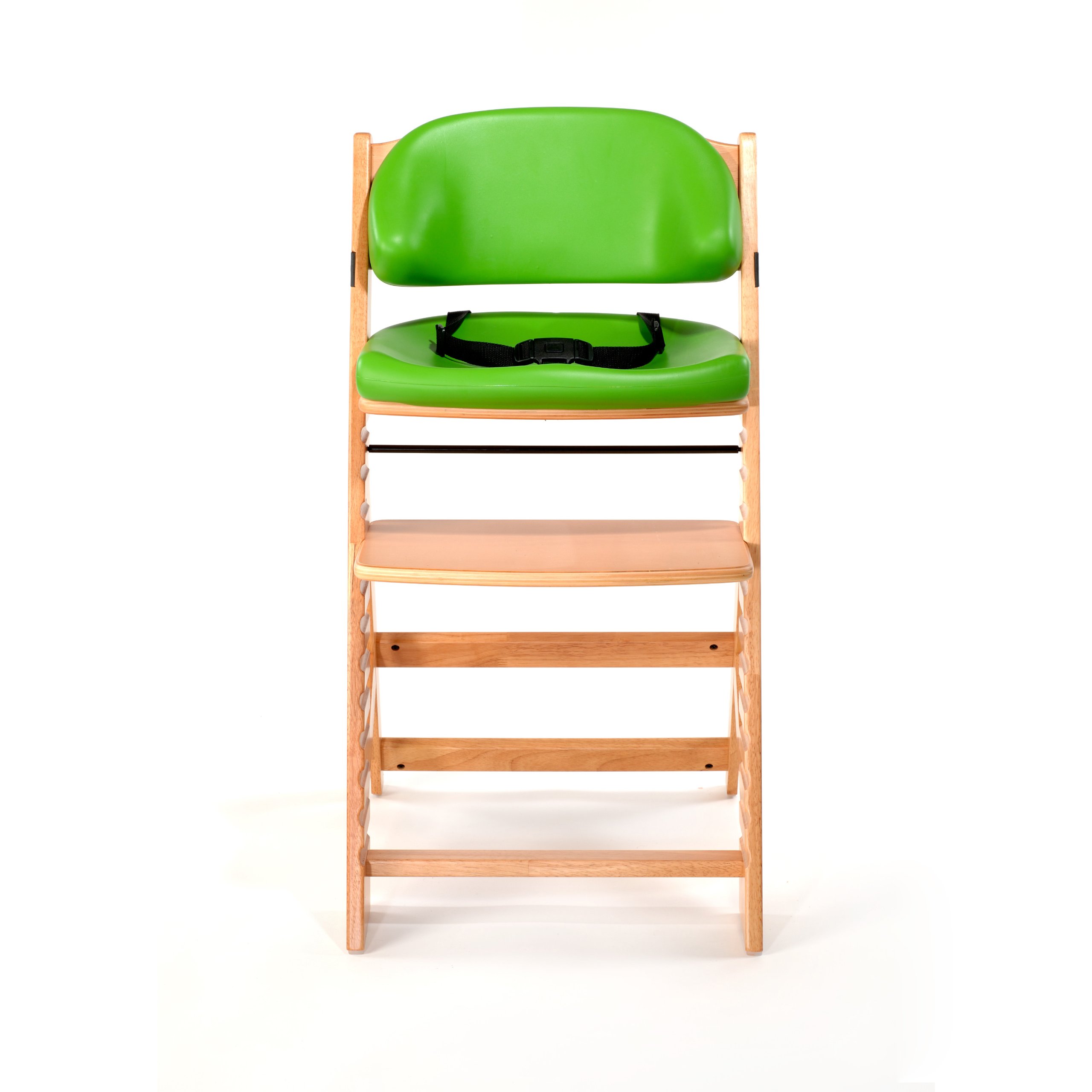 Keekaroo Height Right Kids High Chair with Comfort Cushions - Adjustable Baby Feeding Chair, Natural/Lime (0055203KR-0002) - Perfect for Dining, Kitchen & Family Mealtime