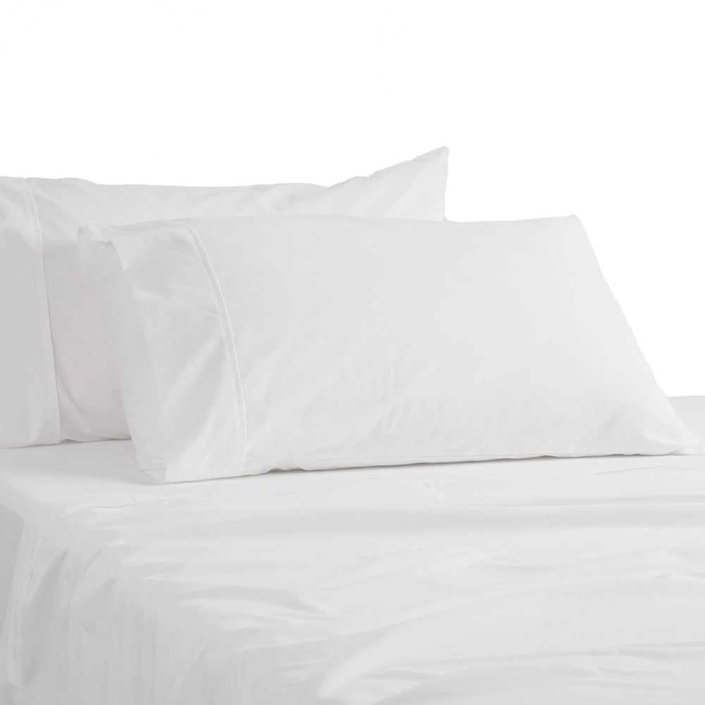 Luxury 100% Egyptian Cotton Sheet Set - 400 Thread Count, White - Double Bed Size for Ultimate Comfort & Breathability | Perfect for Master Bedroom, Guest Room & Hotel Use