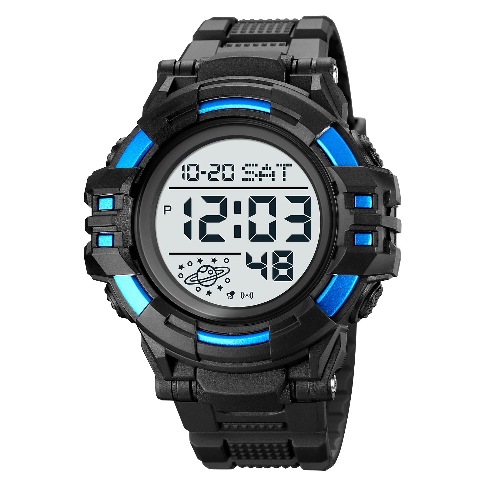 Men's Tactical Digital Sports Watch - Waterproof Military LED for Outdoor & Army Use