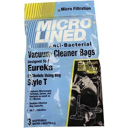 DVC Eureka Style T Micro Allergen Vacuum Cleaner Bags - 63 Pack | Made in USA | HEPA Filtration for Dust Mites, Pet Hair & Allergens | Compatible with Eureka, Dirt Devil & Other Vacuum Models | Ideal for Allergy Sufferers & Pet Owners