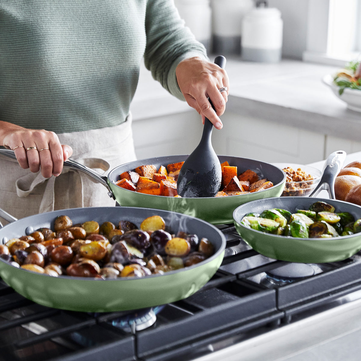 Valencia Pro Ceramic Nonstick Frypan Set - 8
