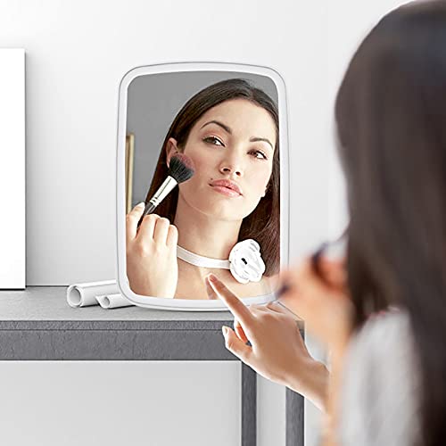 YHomU 10X Magnifying LED Makeup Mirror with Fogless & Flexible Design - Durable Cosmetic Mirror with Suction Cup for Shower, Travel, and Vanity Use