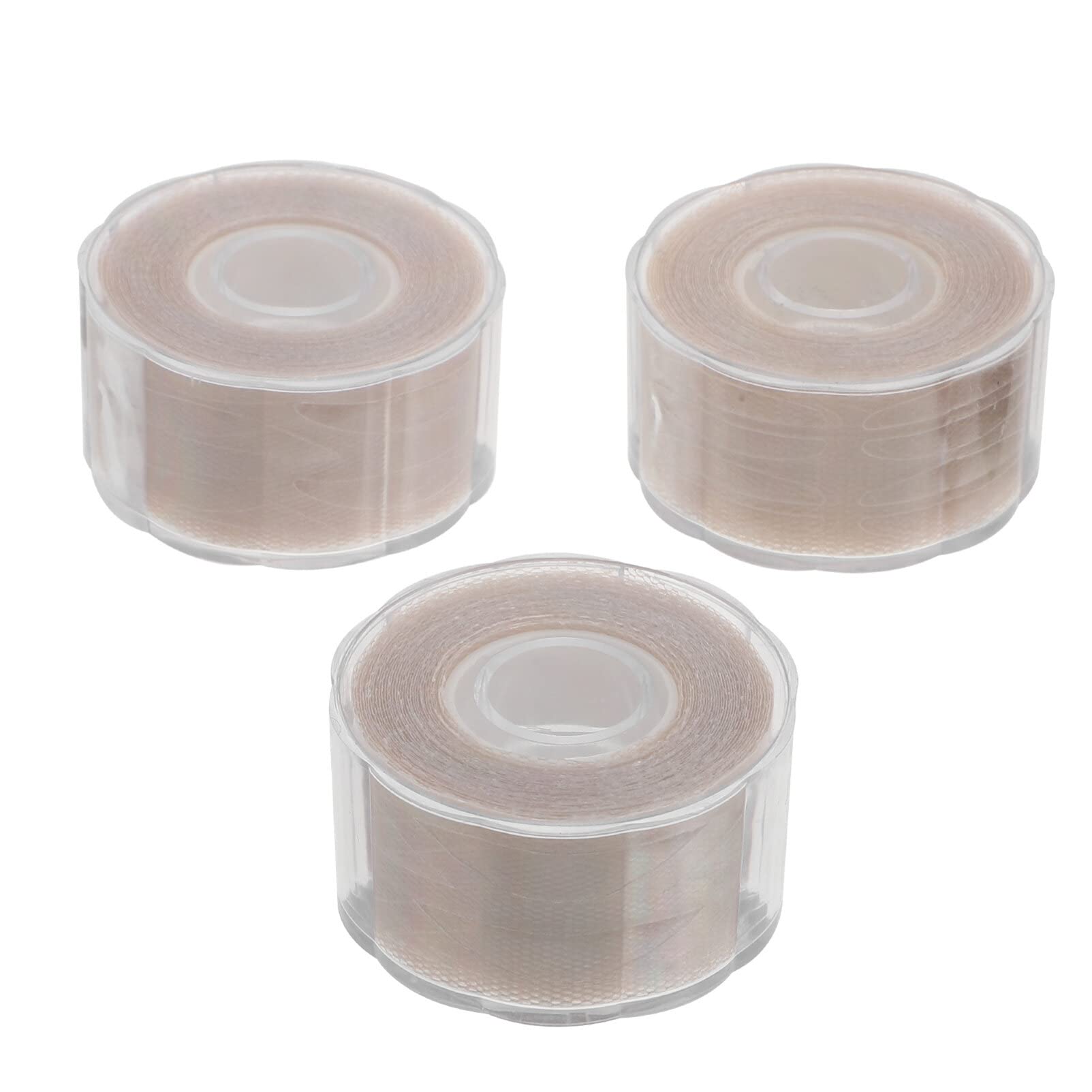DOITOOL Invisible Eyelid Tape 3 Rolls - Breathable Double Eyelid Strips for Hooded, Droopy & Uneven Eyes | Eyelid Lift & Double Fold Enhancer | Beige Color | Perfect for Daily Makeup, Special Occasions & Photography