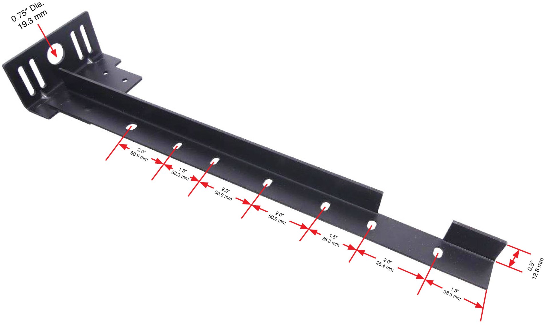 Tech Team #00712 Bed Frame Extension Set - 2 Pieces with Hardware, Extend Metal Bed Frame for Headboard & Footboard Compatibility | Perfect for Bedroom Furniture Upgrades & Custom Bed Sizing