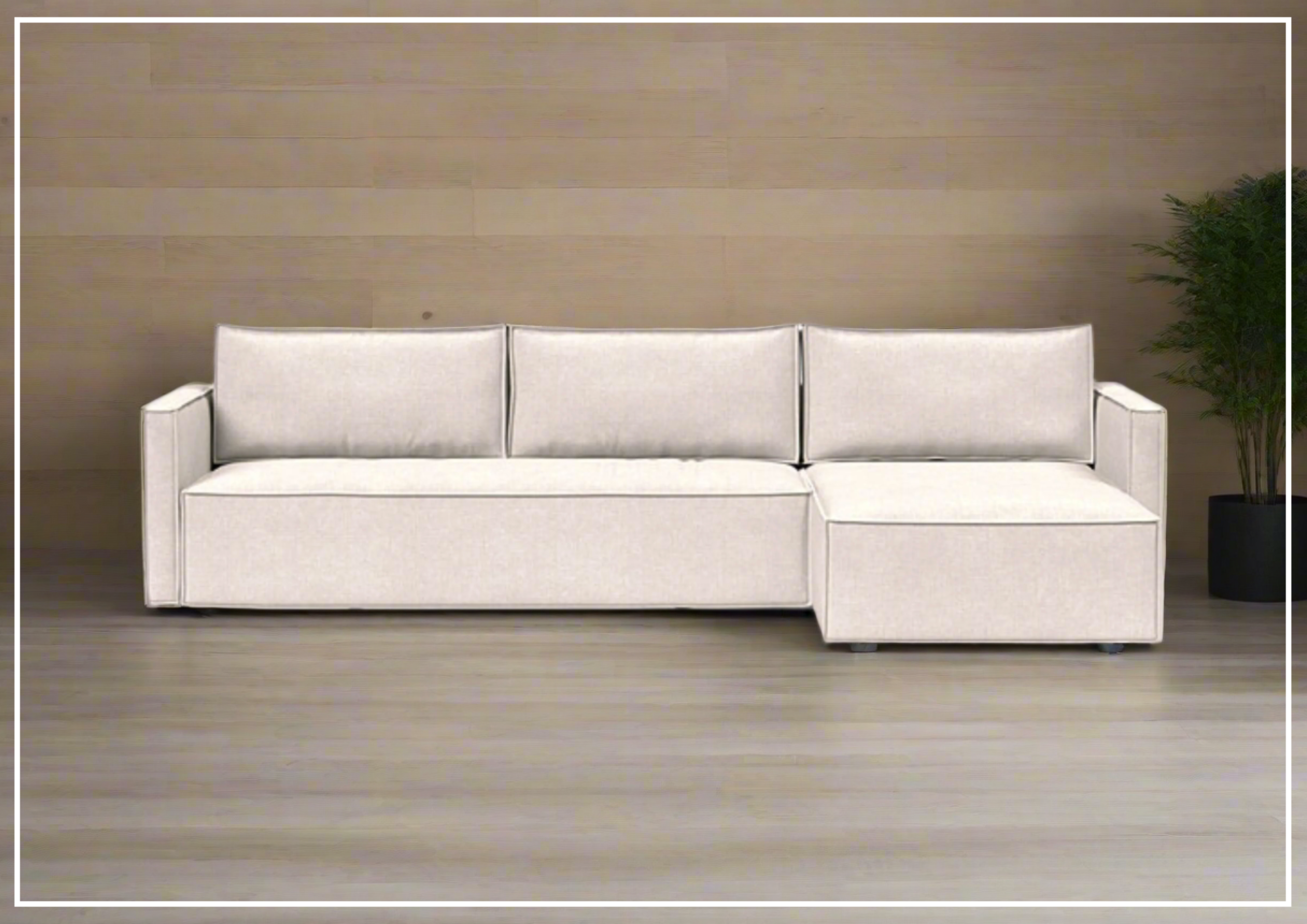 Innovation Living Newilla Fabric L-Shaped Sectional Sleeper Sofa - Convertible Sofa Bed for Small Spaces, Modern Living Room Furniture with Storage, Perfect for Apartments, Guest Rooms & Home Offices