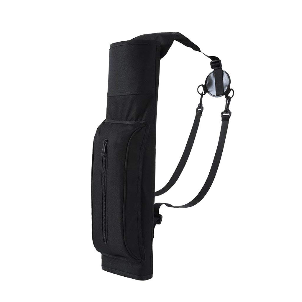 54 x 17cm Waterproof Ultralight Hunting Quiver - Black Archery Arrow Holder Bag with Zipper Pocket for Bow Hunting, Target Practice & Outdoor Training - Shoulder Strap & Backpack Design