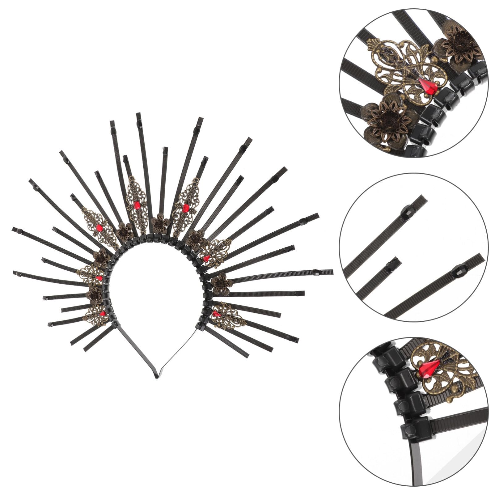 Beavorty Women's Carnival Headbands - Adjustable Plastic Hair Crown Headpiece for Cosplay, Costume Parties & Festivals - Elegant Hair Bands & Hair Ties for Adults (Great for Halloween, Mardi Gras & Themed Events)