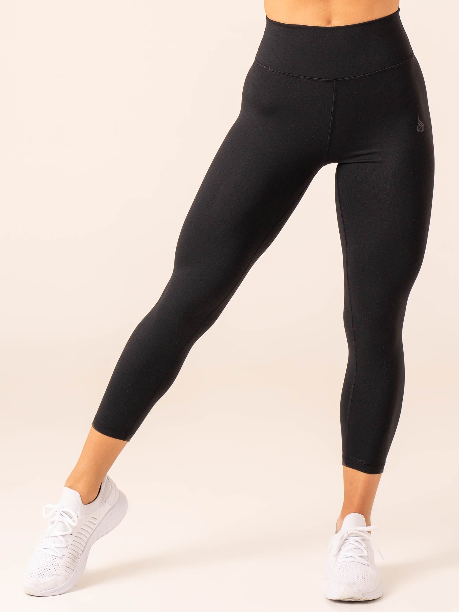 7/8 High Waisted Yoga Pants for Women - Black Workout Leggings for Running, Gym & Lounge Wear