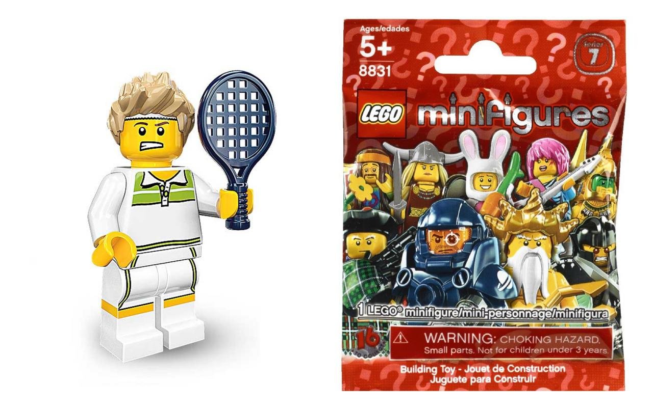 LEGO Mini-Figures Series 7 - Tennis Player Collectible Building Toy for Kids & Adults | Perfect for Play, Display & Gift Giving