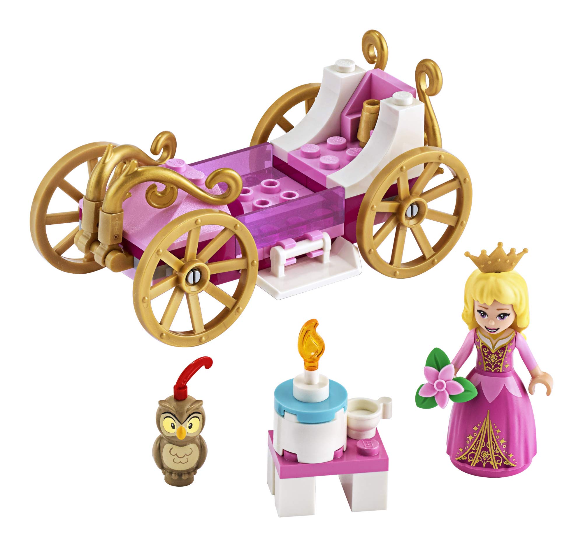 LEGO Disney Princess Aurora’s Royal Carriage Building Kit 43173 - 62 Piece Creative Toy Set for Kids, Birthday Gift & Collectible - Royal Castle Play Scenes & Disney Movie Reenactment