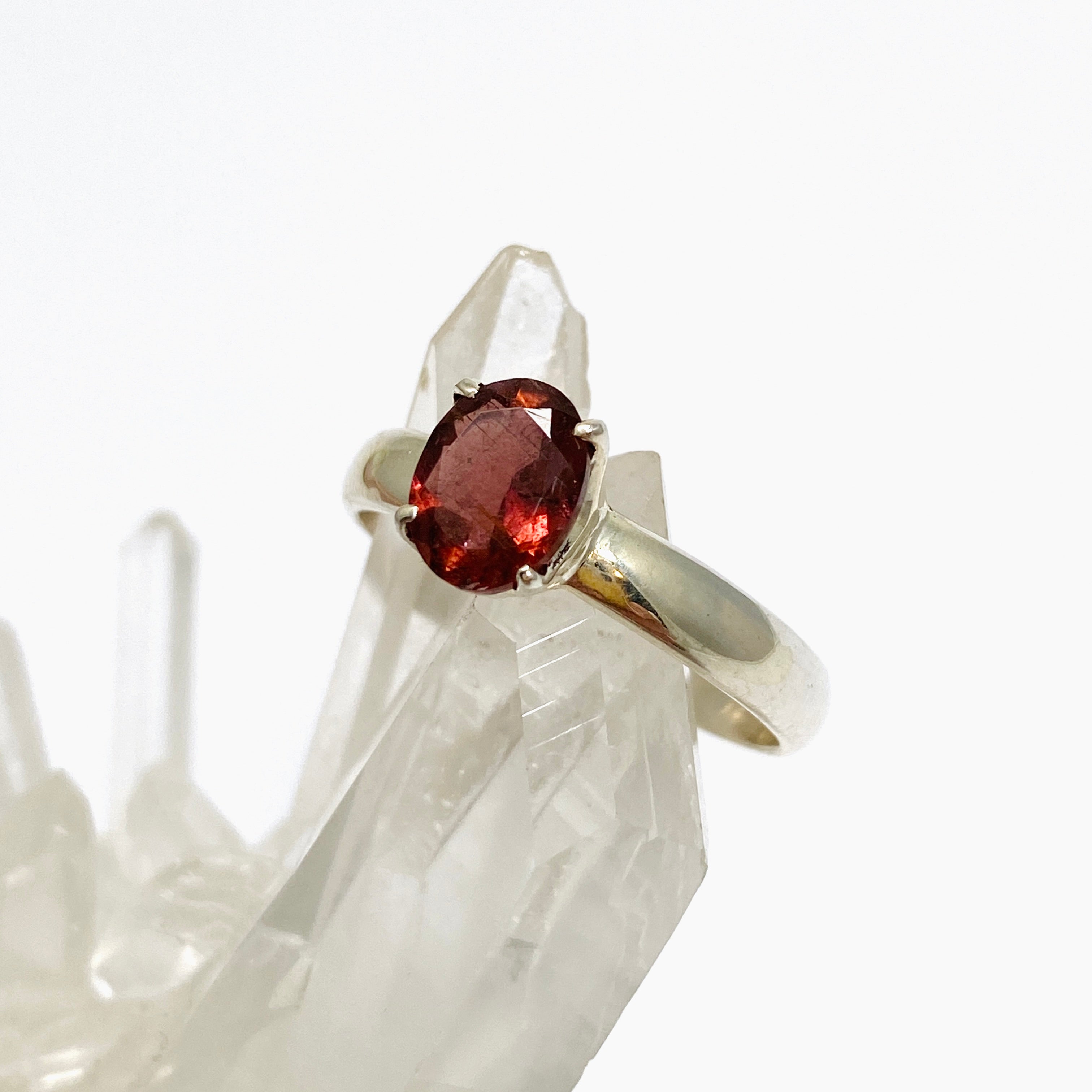Pink Tourmaline Oval Faceted Ring Size 9.5 - Genuine Gemstone Jewelry for Women - Perfect for Weddings, Anniversaries & Special Occasions