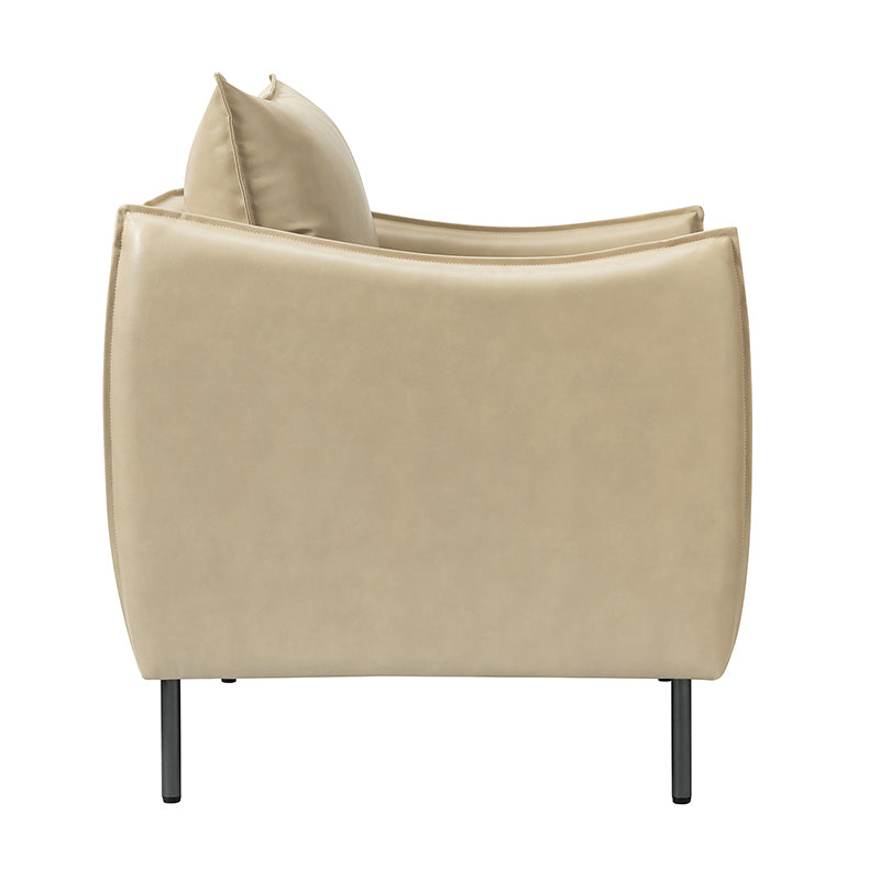 Felix Faux Leather Armchair - Modern PU Leather Accent Chair for Living Room, Office & Lounge - Comfortable Mid-Century Style Seating for Home Decor