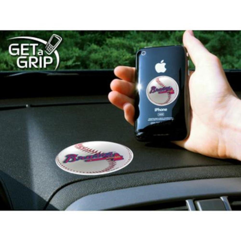 Get A Grip 11160 MLB Atlanta Braves Polymer Anti-Slip Phone Grip - Secure Handle for Baseball Games, Travel, and Daily Use