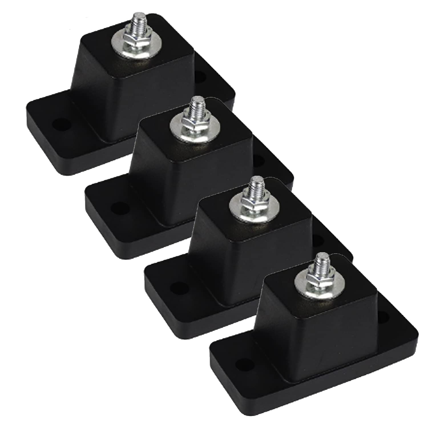 4 Pack Heavy Duty Anti-Vibration Rubber Pads for Outdoor Ductless Mini Split AC Condensers - Shock Absorbing Mounting Brackets for Air Conditioner Noise Reduction & Stability (Perfect for Home, Office & Commercial HVAC Systems)